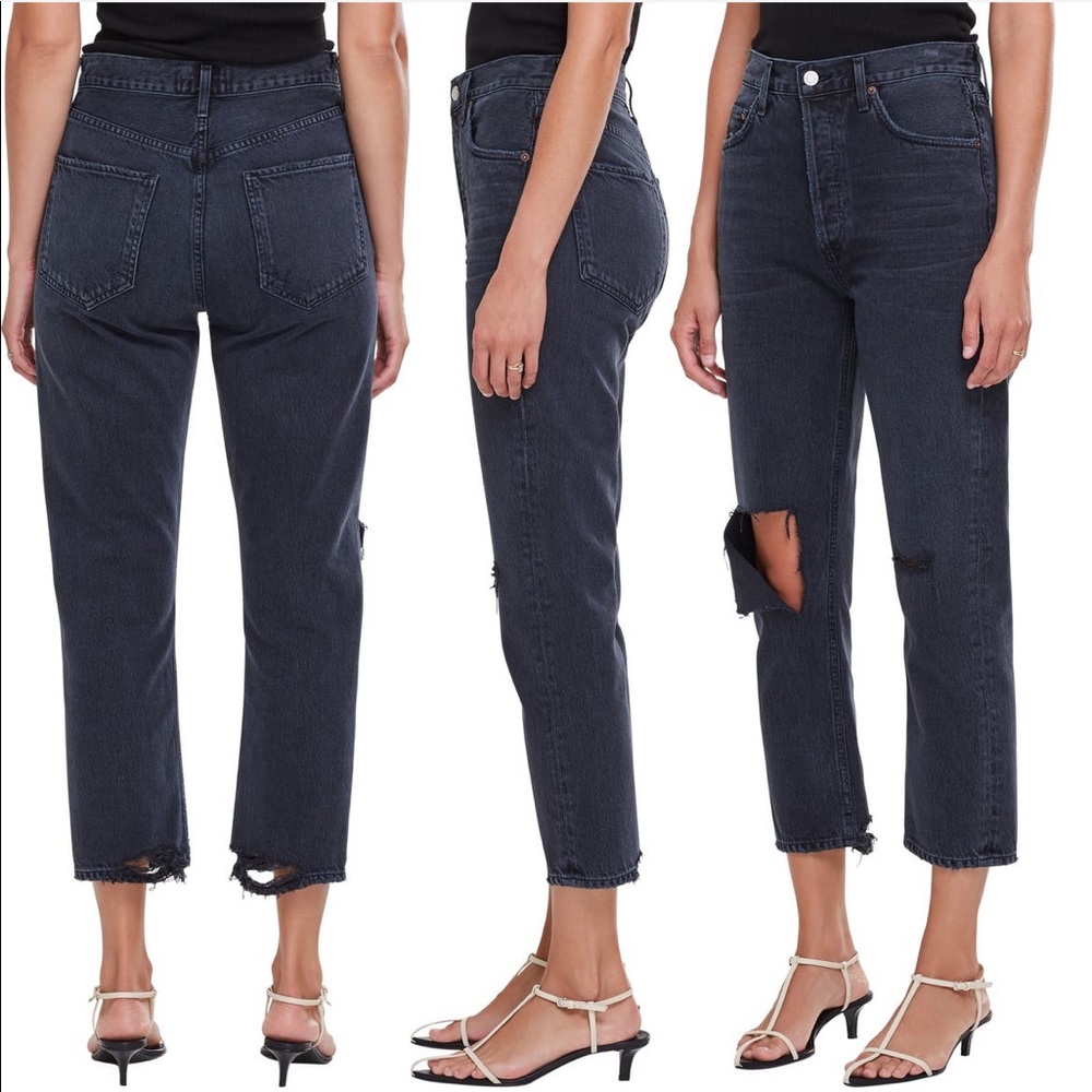 AGOLDE Riley Ripped Crop Jeans - Picture 9 of 10